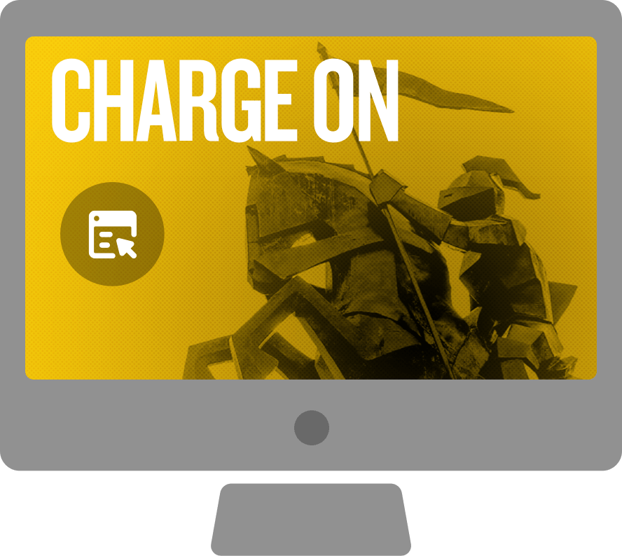 Knight charging on