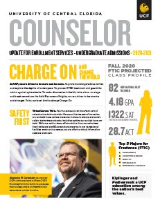 UCF Undergraduate Admissions' Counselor Updates Newsletter thumbnail