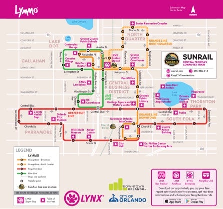 LYMMO Downtown Map
