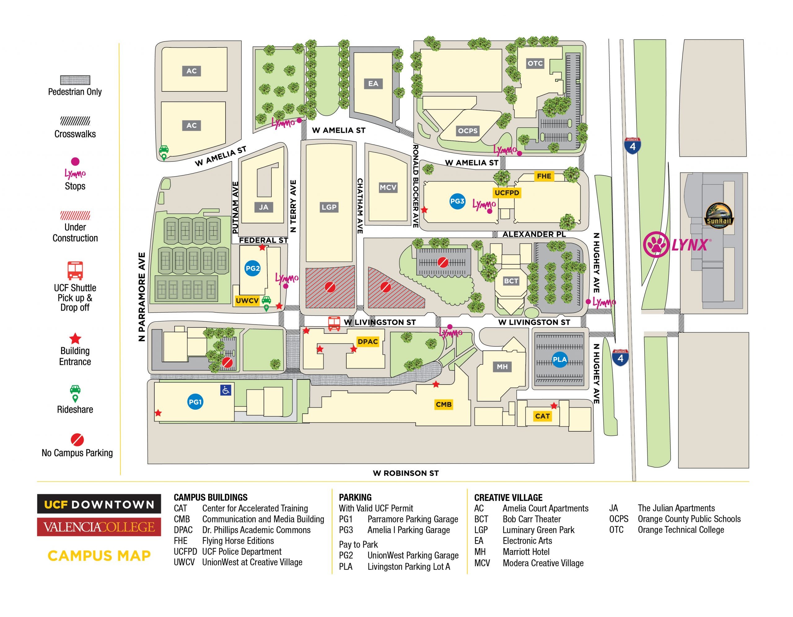 Link to scaled version of downtown campus map
