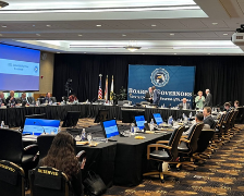 Board Meeting held in Ballroom filled with chairs