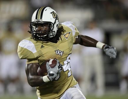 Sophomore running back Brynn Harvey scored two touchdowns in UCF's season-opening win over Samford.
