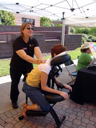 Massages were available at the Healthy Expo.