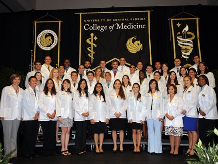 UCF welcomed the College of Medicine's charter class of 41 students on Aug. 3, 2009.