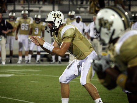 ucf football player during a game