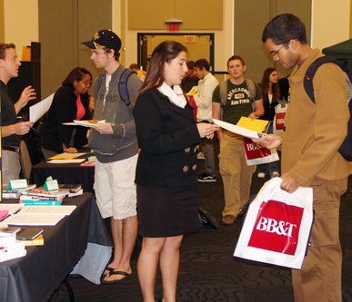 Representatives offered students information and answers at the Majors Fair.
