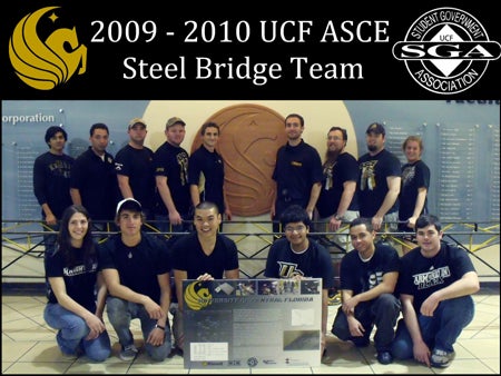 UCF's steel bridge team won first place for the second consecutive year.