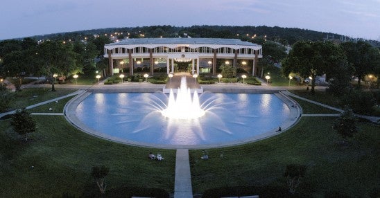 aerial view of ucf reflecting pond