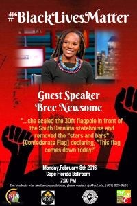 Bree Newsome presents on February 8, a Black History Month event.