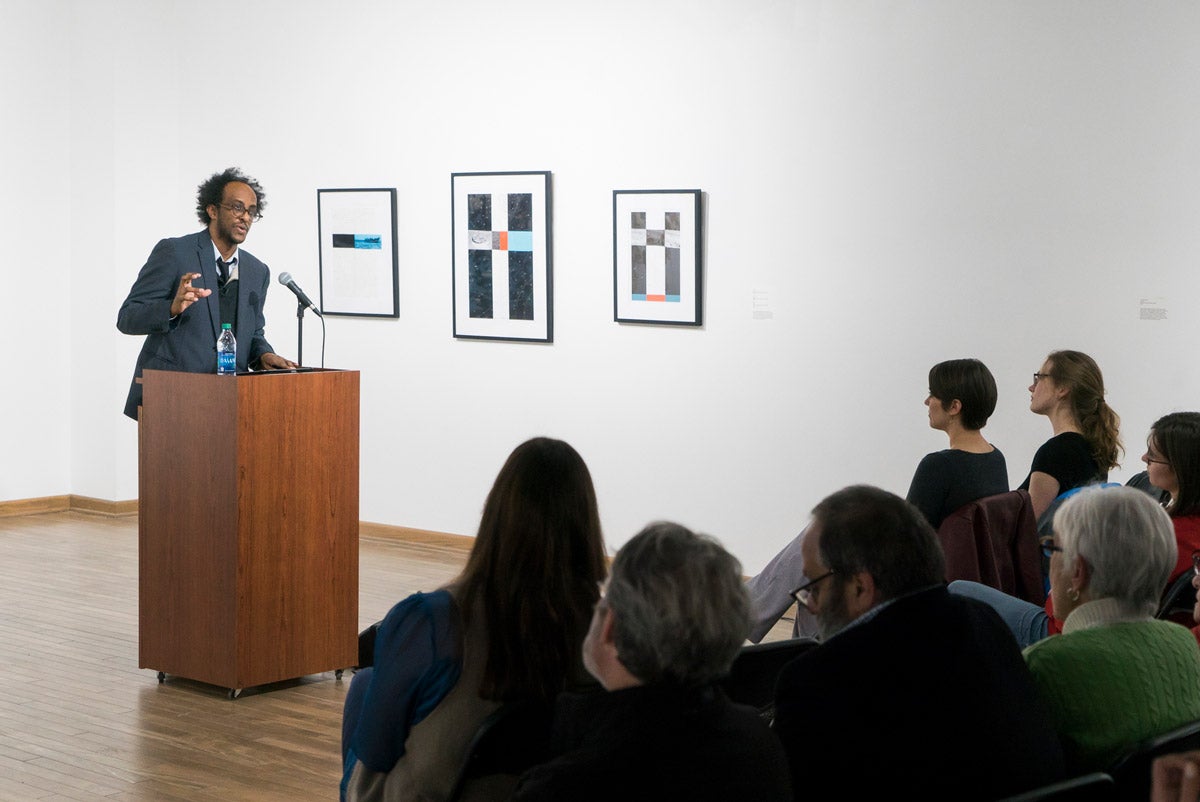 “I think of writing as an act of faith,” Mengestu said during his reading. (Photo by Bernard Wilchusky ’18)