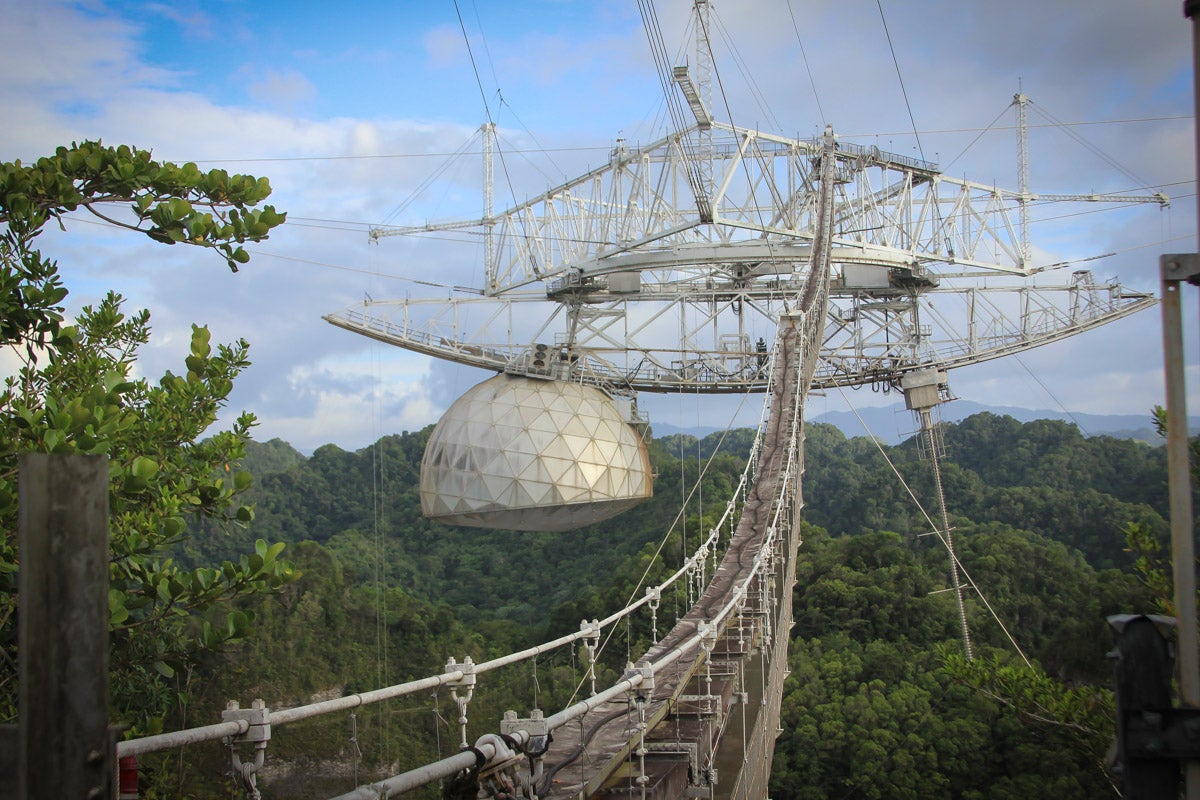 AO is one of the most important national centers for radio astronomy, planetary radar and ionospheric science. (Image courtesy of Arecibo Observatory, a facility of the NSF)<span style="font-size: 16px;"> </span>