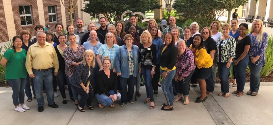 group of ucf staff From the College of Health and Public Affairs.