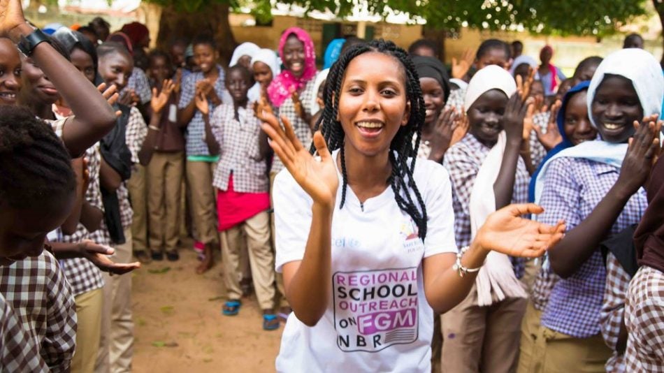 Dukureh works alongside World Health Organization and United Nations to denounce female genital mutilation. (Photo by African Leadership Magazine)