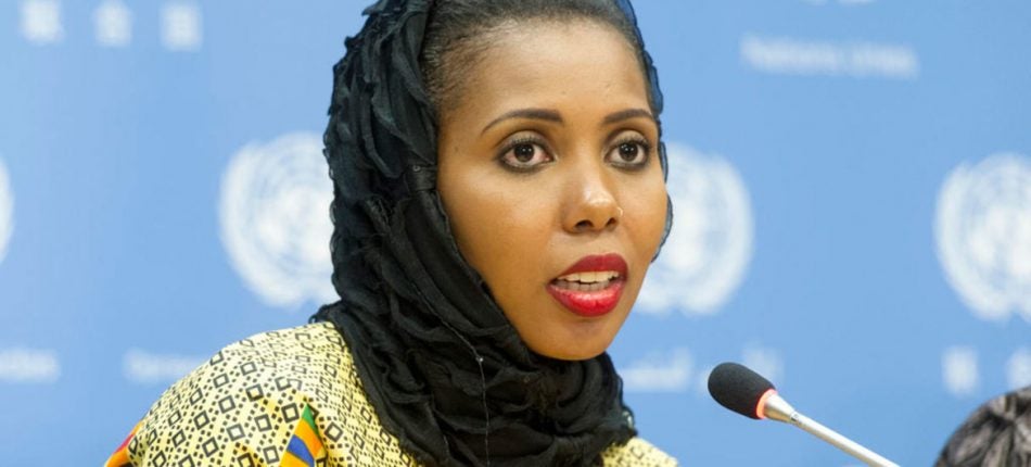 Dukureh travels frequently to promote her cause and hopes to reach the U.N.’s goal of ensuring global abandonment of female genital mutilation by 2030. (Photo by UN News/ Mark Garten)