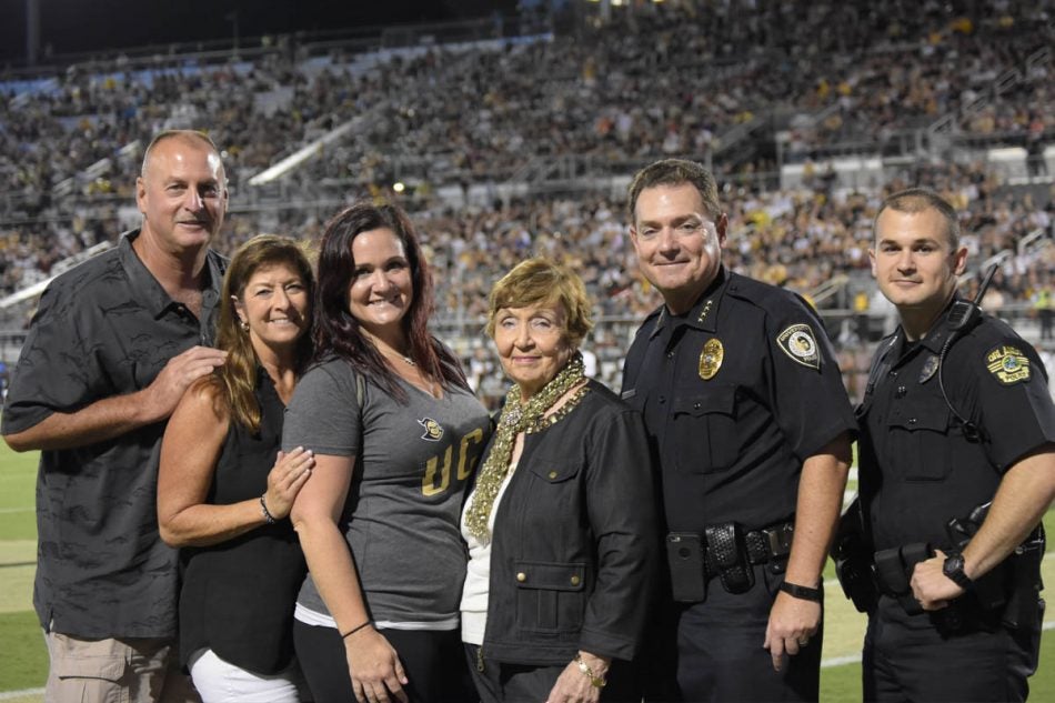 Between working during UCF's first football game on campus in 2007 to attending last year's Peach Bowl game in Atlanta, Beary has always supported the Knights.