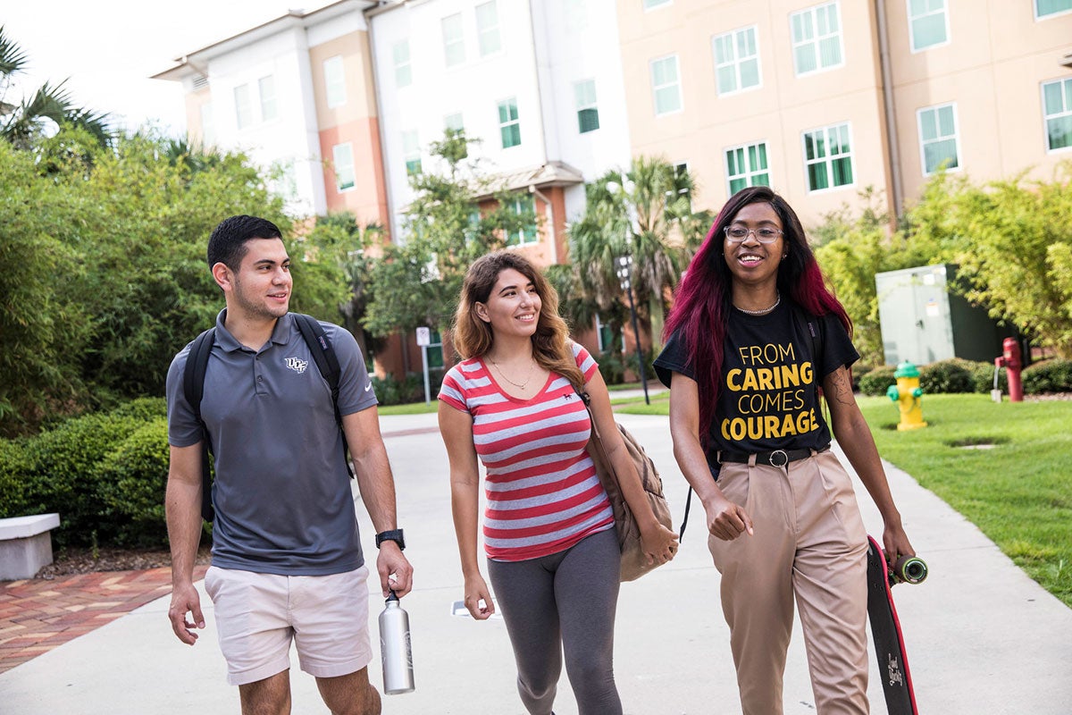 Photo of UCF students walking