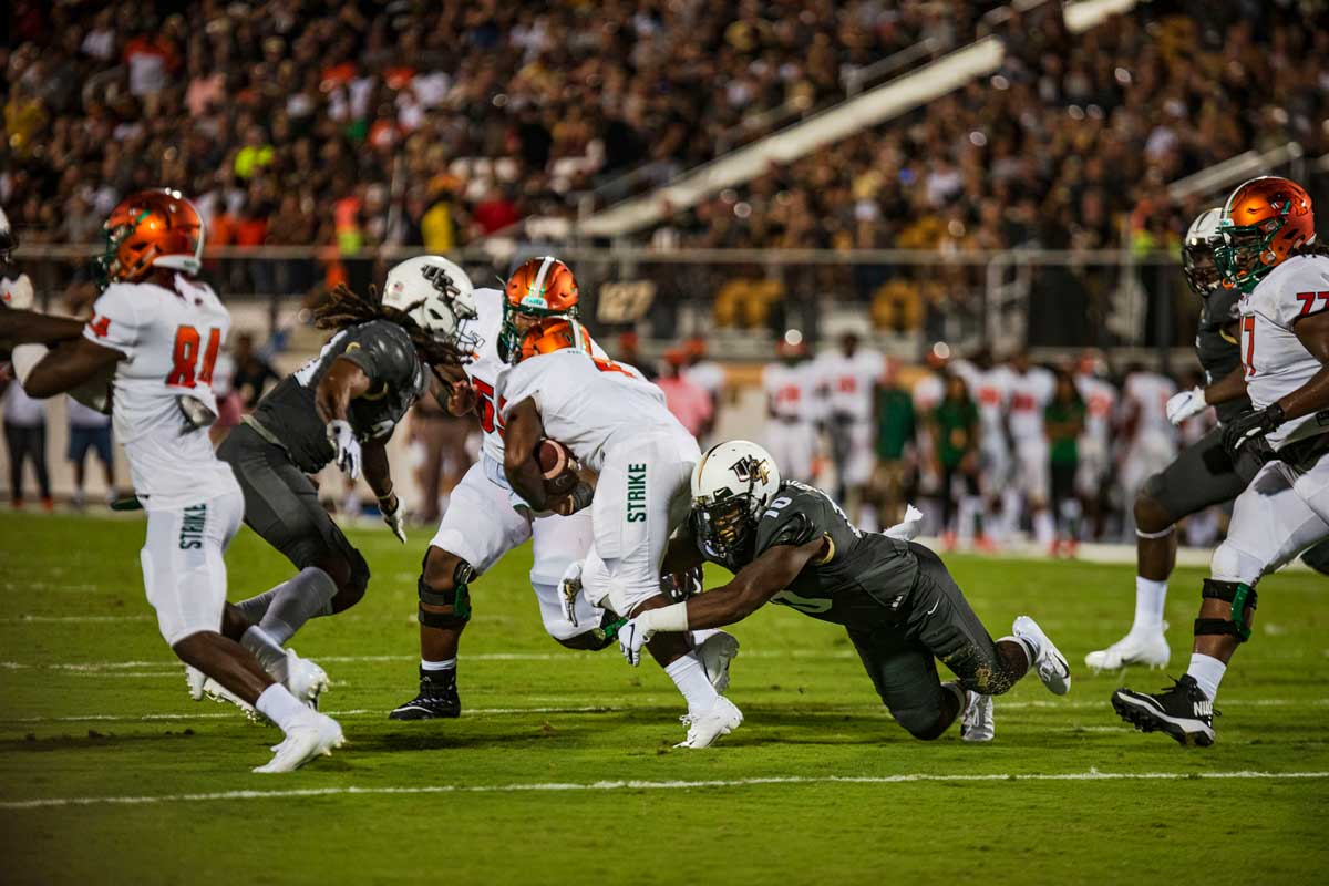 UCF defense tackles FAMU rusher