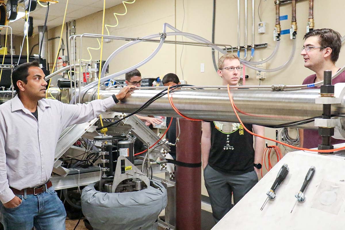 UCF researchers are shown in their lab.