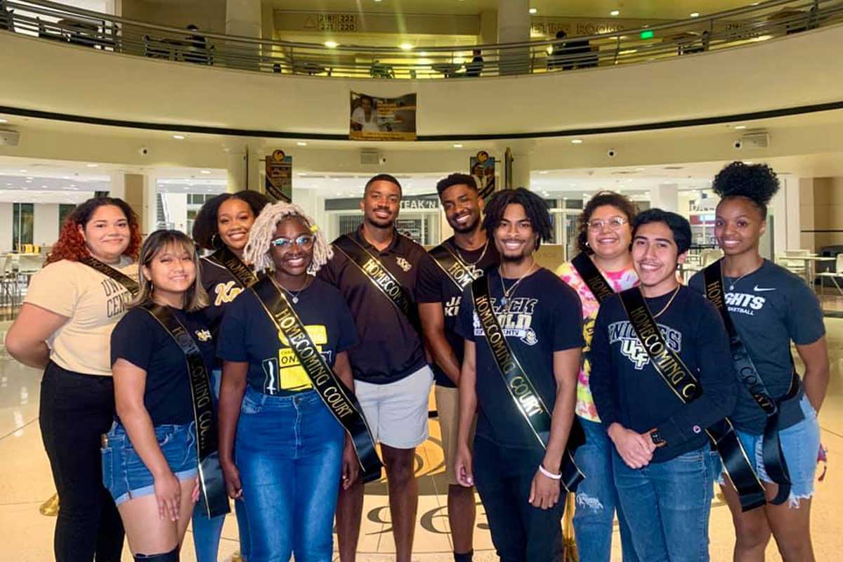 Group shot of 2021 Homecoming court