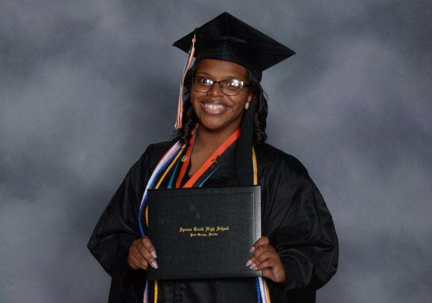 Diamond Whitley High School Graduation Photo