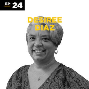 black and white headshot of Desiree Diaz