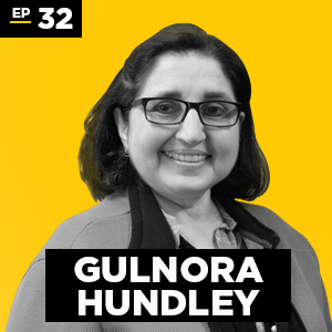 black and white headshot of Gulnora Hundley