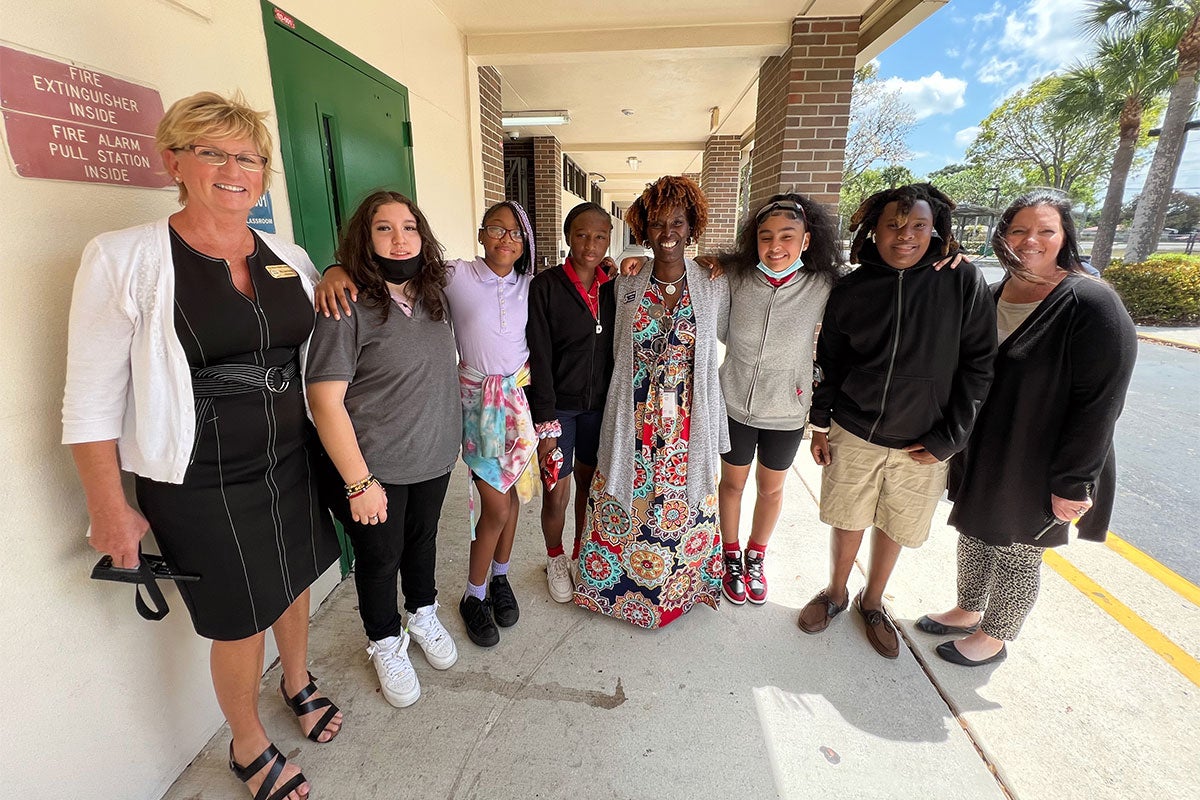 A group of students and CPS staff