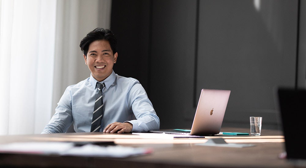 Man sitting at table