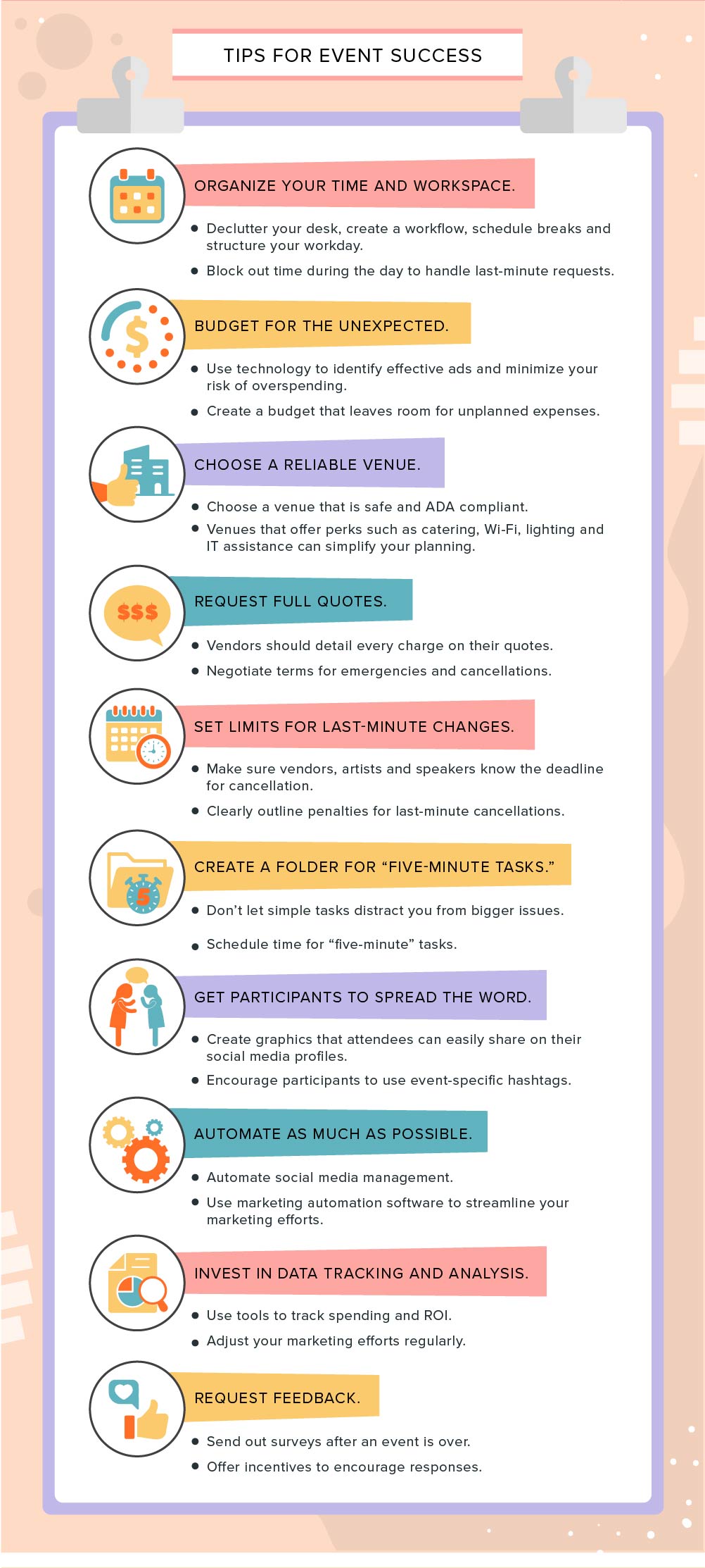 Organize an event