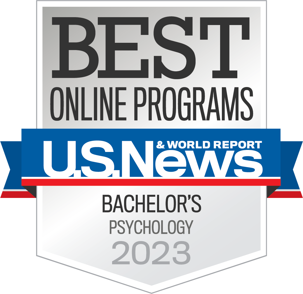 Tied for #1 Online Bachelor Psychology Program in the nation by U.S. News & World Report