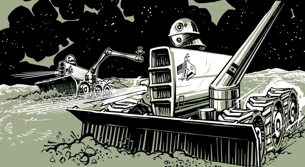 Space robot illustration Space robot illustration