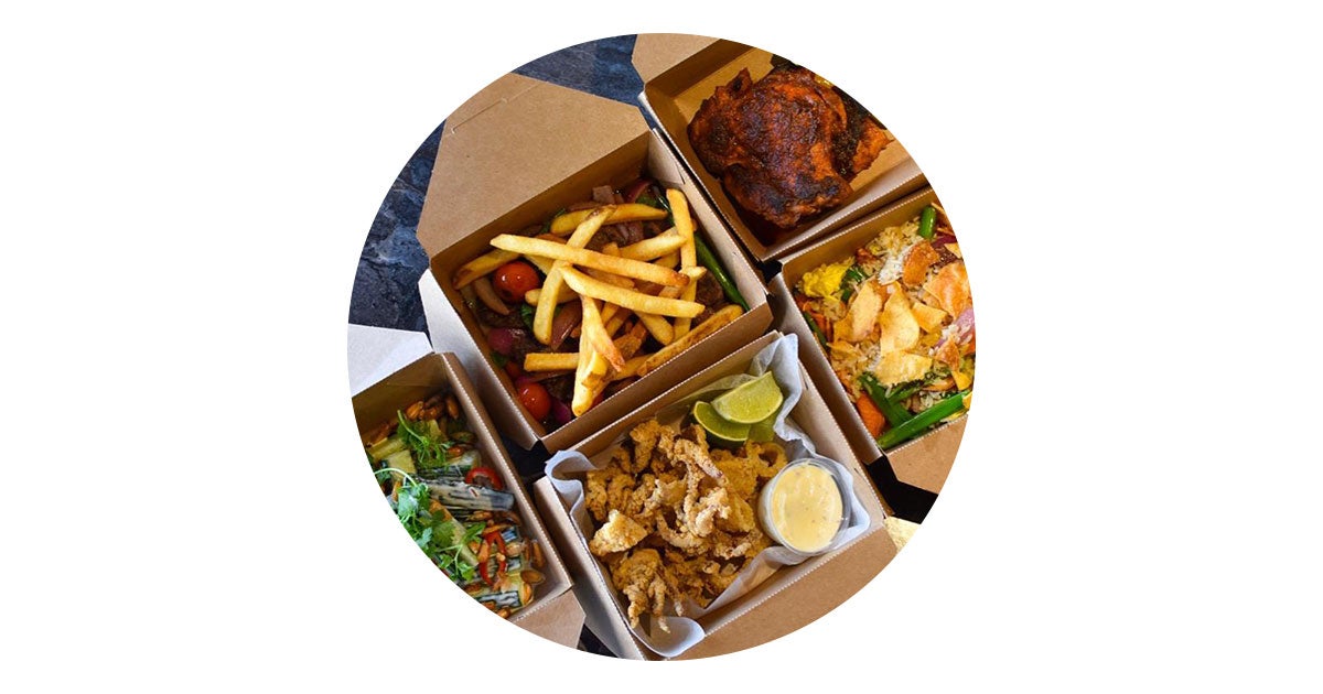 A photo of food in takeout containers