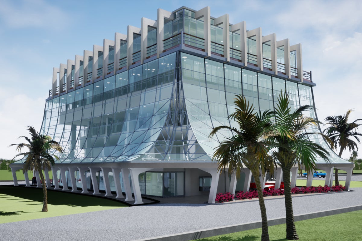 A rendering of the Cocoa Beach Glass Bank