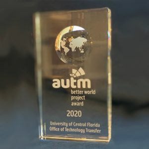UCF Technology Transfer Office wins the AUTM Better World Project Award 2020