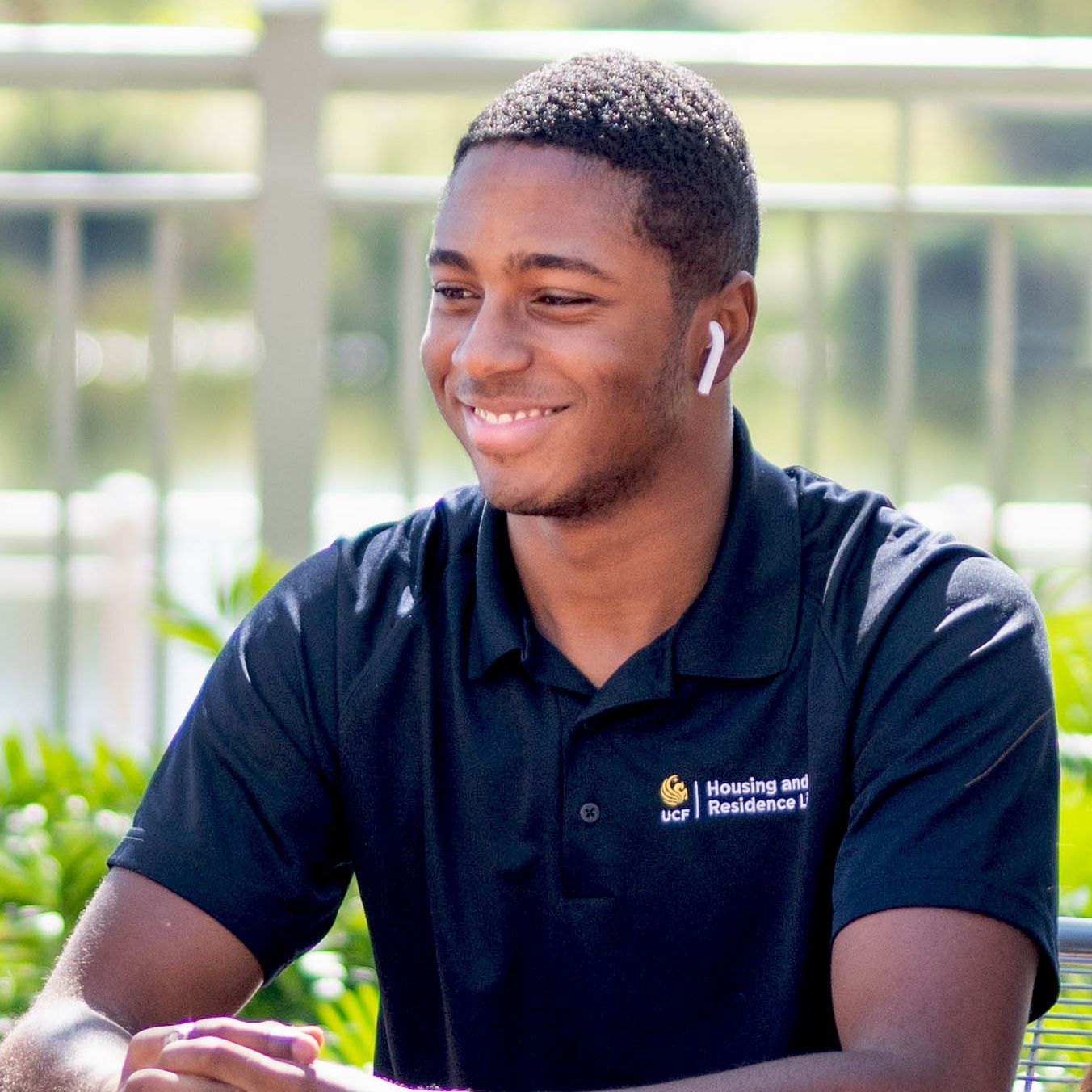 A portrait of Malachi Mullings, a resident assistant at UCF.