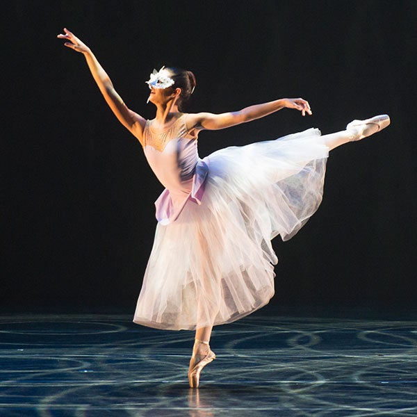 ballerina performing on ucf stage