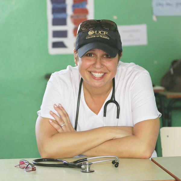 female ucf student from the college of nursing