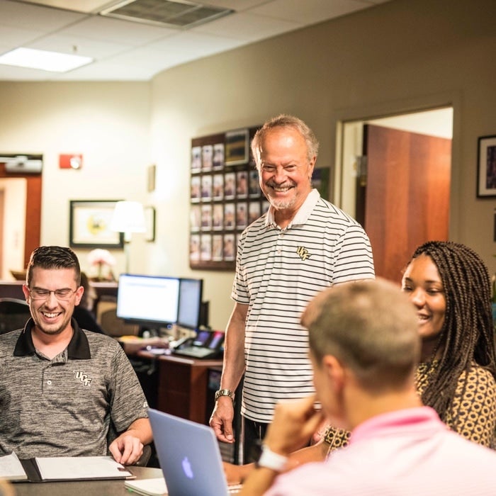 UCF professor Lapchick teaching business class