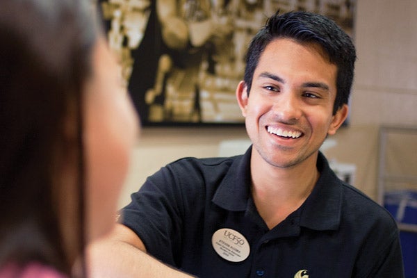 Smiling employee at UCF