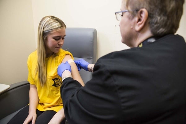 UCF Health treating a student