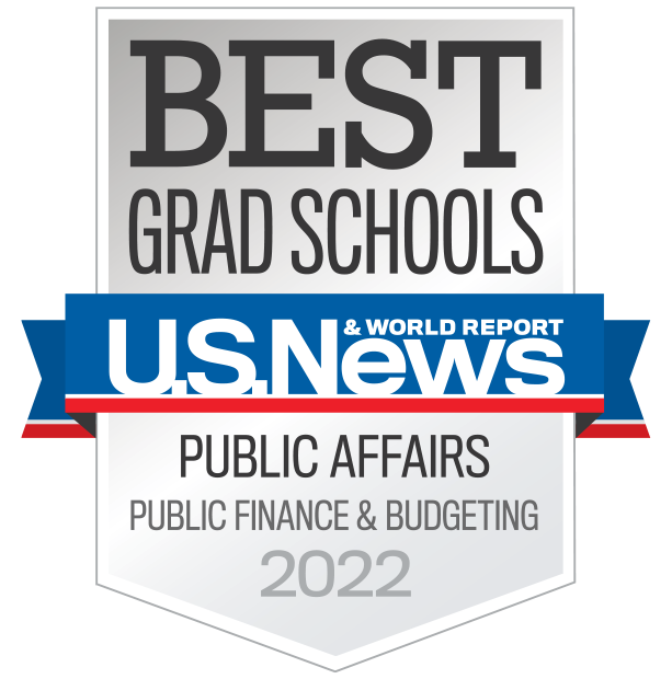 U.S News and World Report Best Grad Schools Public Affairs - Public Finance & Budgeting Badge
