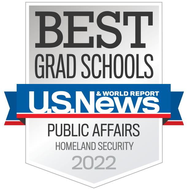 U.S. News & World Report Best Grad Schools Public Affairs - Homeland Security Badge