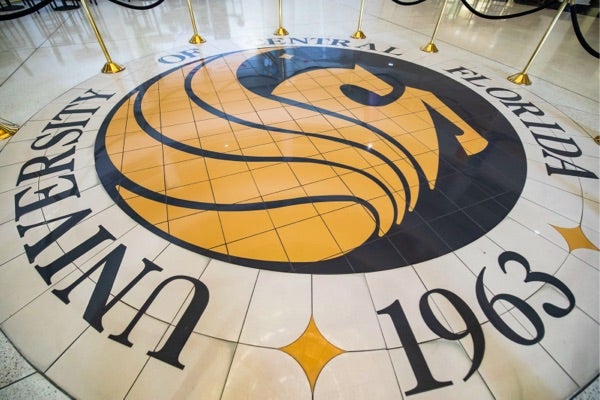 UCF Seal on the Floor of the Student Union
