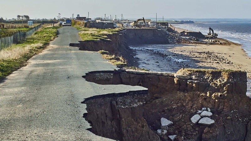 photo of Florida coastline being washed away