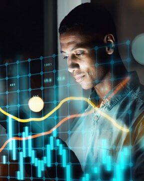 A man is working on AI