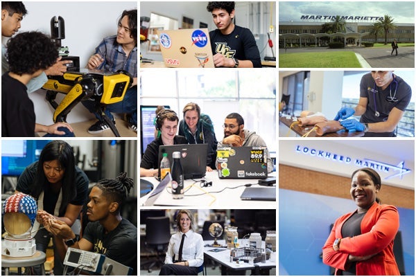 collage showing ucf engineering excellence