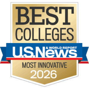US News Best Colleges Badge - 2026 Most Innovative Universities