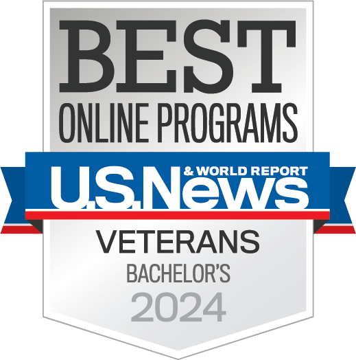 best online bachelors for veterans badge