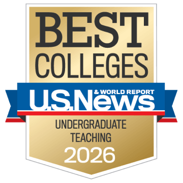 U.S. News and World Report Best Colleges badge - Undergraduate Teaching