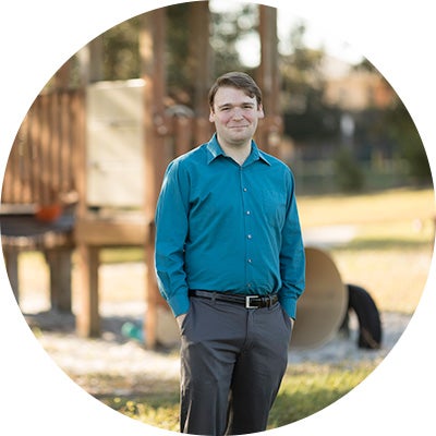 Social worker at park